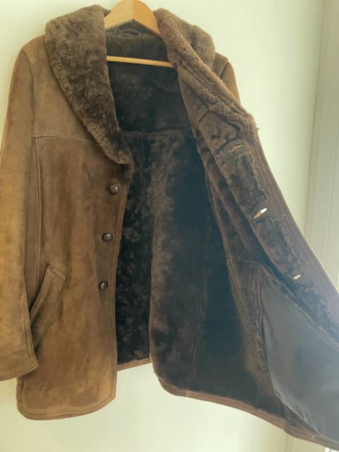 70's SHEEPSKIN/SUEDE BROWN MEN's COAT - Jackets & Coats in Glandore SA ...