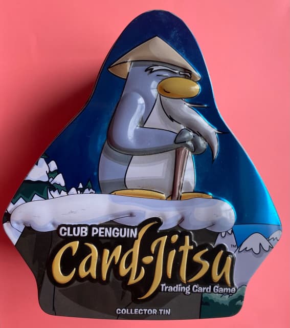 Club Penguin Card Jitsu Trading Cards Collectors Tin Disney Series 1  Collectable