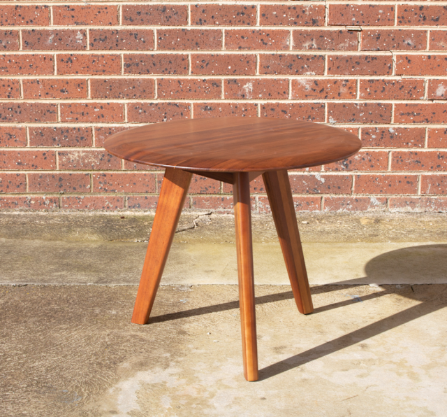 Retro Solid Tasmanian Blackwood Timber 600mm Round Side Table Buffets & Side Tables in