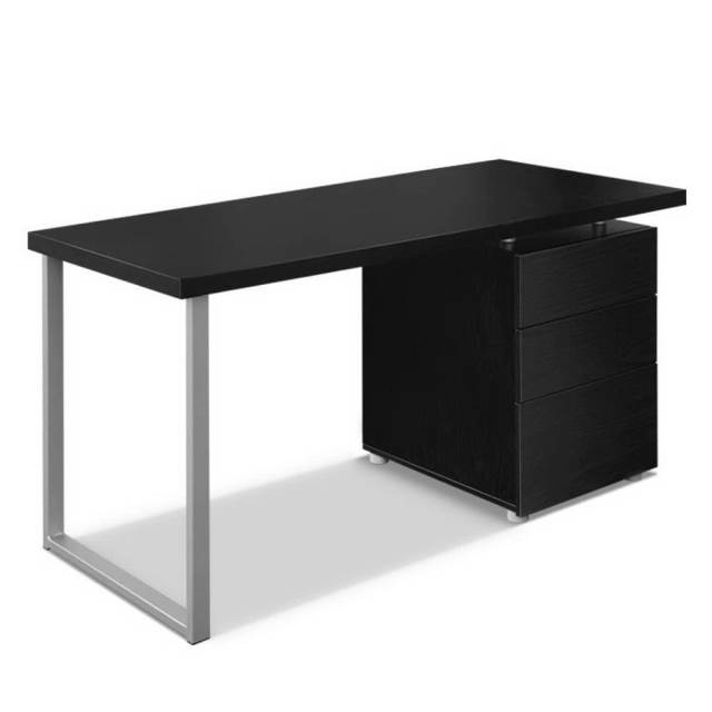 Artiss Computer Desk Drawer Black 140CM Desks in Brisbane City QLD