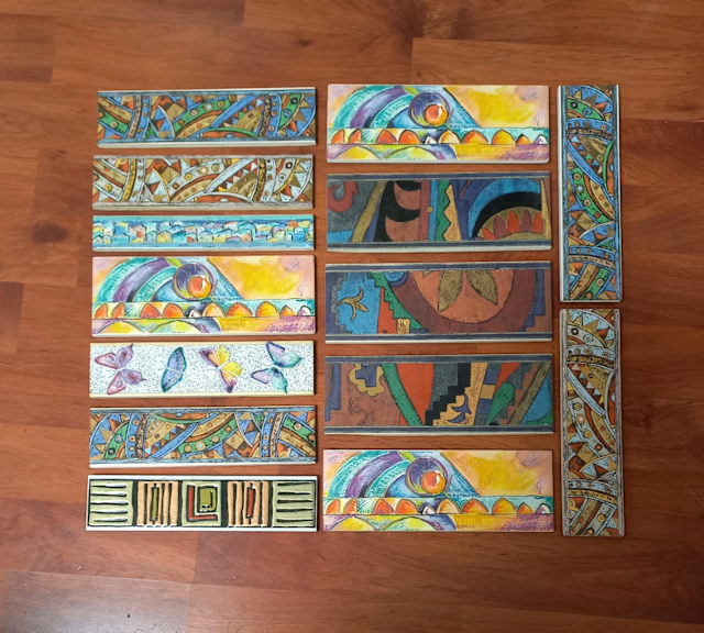 Bundle Lot x Artistic Colourful Tiles for Mosaic Miscellaneous Goods