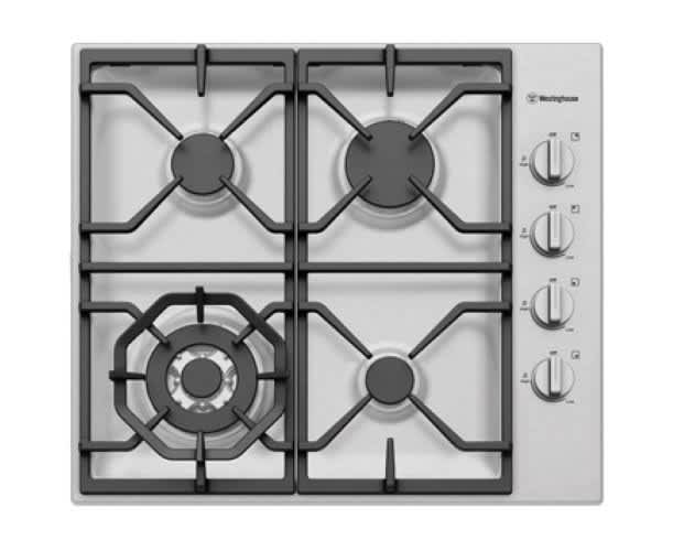 Westinghouse 60cm Gas Cooktop NG/LPG Model WHG645SB RRP 1019.00