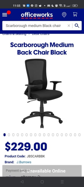 Office chair from officeworks Office Chairs Gumtree Australia