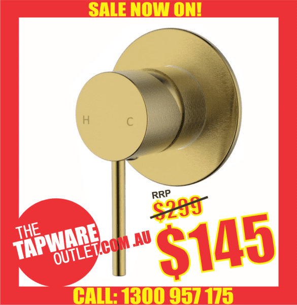 brushed gold wall mixer for shower bath basin vanity or bathroom taps