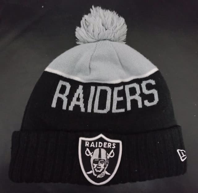 LAS VEGAS RAIDERS - NFL Pom Pom Black / White One Size NEW ERA