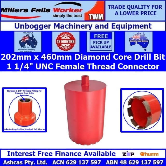 202mm x 460mm Diamond Core Drill Bits For Tiles, Concrete, Bricks, Etc