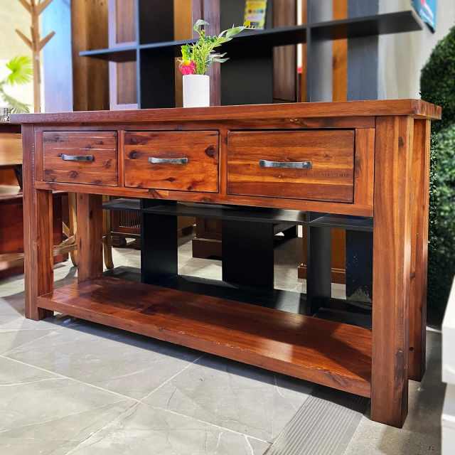 ONLY 350! Sturdy & Modern Wooden Hall Table with 3 Drawers Buffets