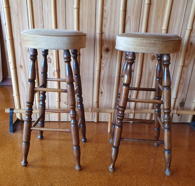 2 Wooden Bar Stools Retro 70s Stools & Bar stools Gumtree