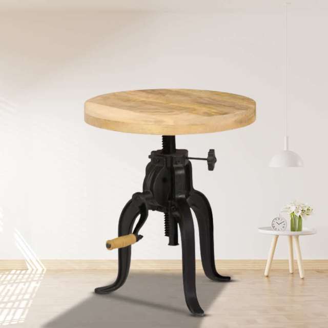 Keepit Side Table 45x(4562) cm Solid Mango Wood and Cast Iron