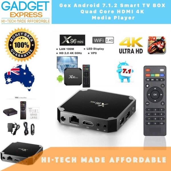 Gex Android 7.1.2 Smart TV BOX Quad Core HDMI 4K 2gb 16gb TV