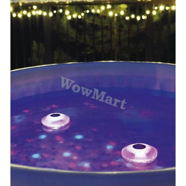 Wowmart Bestway Pool Floating LED Light Bath Spa Home Light 3AA