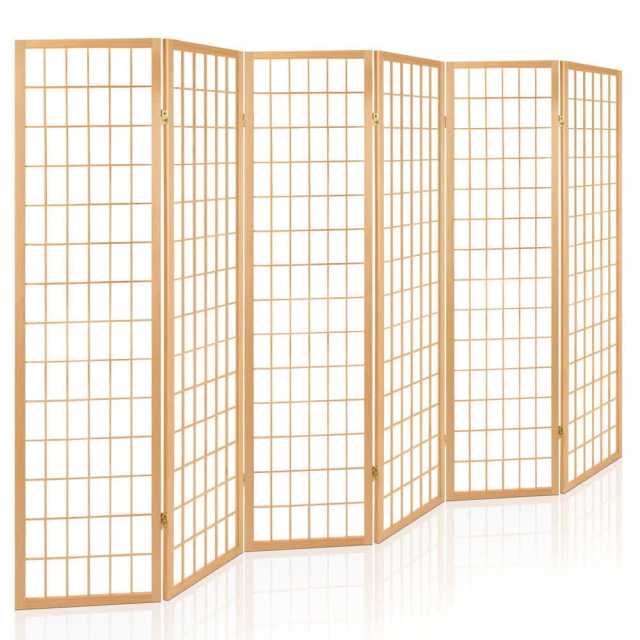 Artiss Room Divider Screen Wood Timber Dividers Fold Stand Wide Beige