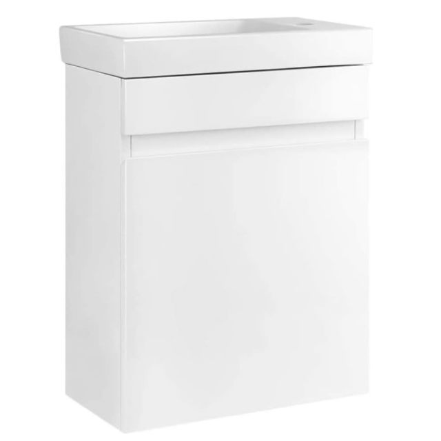 AMIRRA Slim Bathroom Vanity with Basin Bowl (White) Other