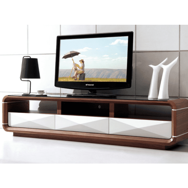 TV Stand - Wooden, Black Glass top. | Entertainment & TV Units ...