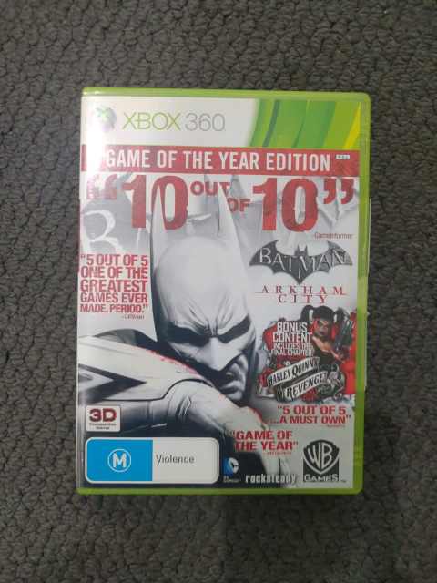 Batman Arkham City - Game of the year edition - Xbox 360 | Xbox | Gumtree  Australia Ryde Area - Ryde | 1311015496