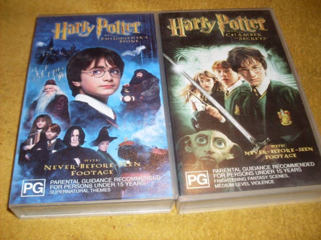 VHS Harry Potter Philosopher's Stone & Chamber Of Secrets | CDs & DVDs ...