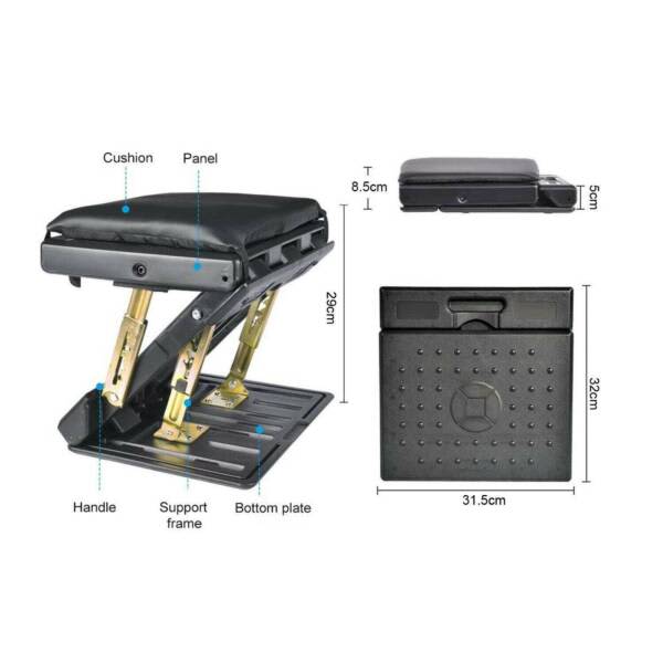 Adjustable Footrest w/ Removable Soft Foot Rest Pad 4Level Foot Rest