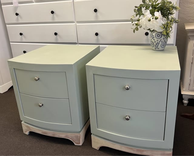Tansey Bedside Tables in Sage Green Bedside Tables Gumtree