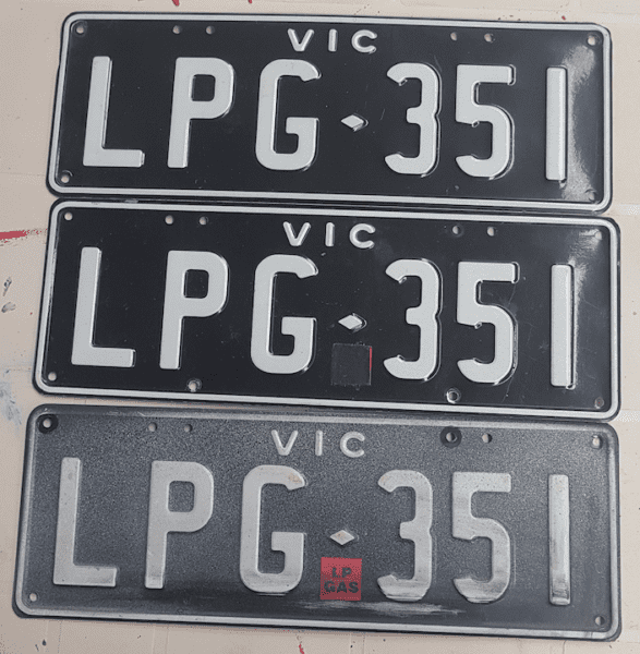 Victorian Black & White Number Plates LPG351 Collectables Gumtree