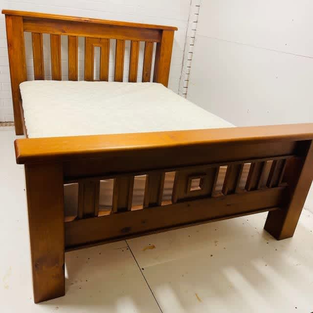 Queen size wooden bed frame (Free delivery) Beds Gumtree Australia