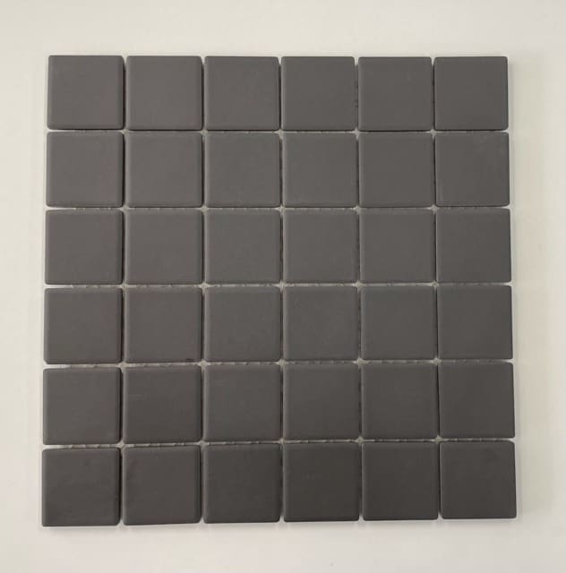 47x47mm MATT BLACK MOSAIC TILE Building Materials in Preston VIC