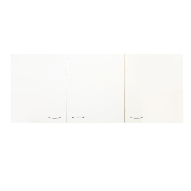 Kitchen cupboards with deep drawer unit, white & black benchtop