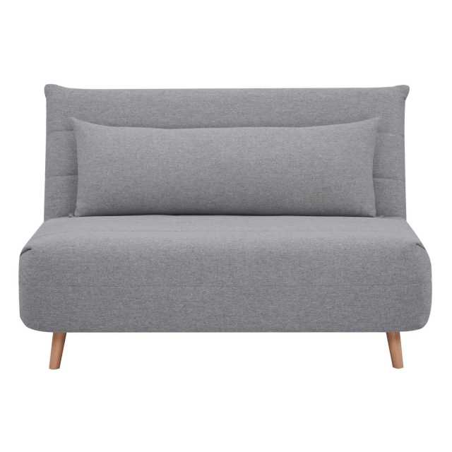 Audrey 2 Seater Sofa Futon Bed Love Seat Fabric Lounge Couch Grey Sofas in Brisbane City QLD