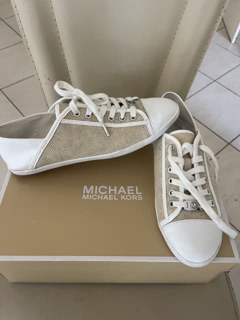 Georgie Canvas And Leather Sneaker  Michael Kors