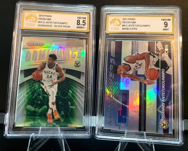 Giannis Antetokounmpo Graded NBA Basketball Cards Lot x2 🔥MVP