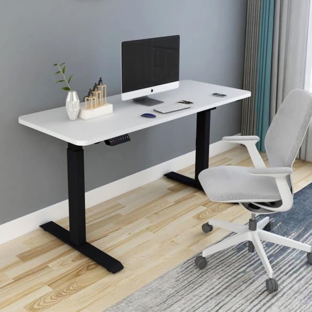 140cm Standing Desk Height Adjustable Sit Stand Motorised Grey Du