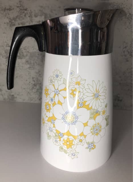 corningware floral bouquet percolator