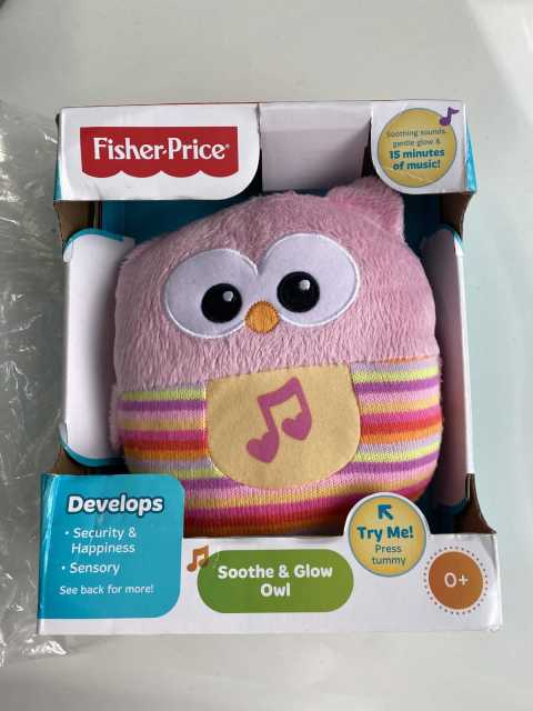 Fisher price soothe and glow owl pink online