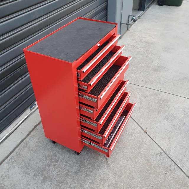 7 Drawer Heavy Duty Metal Tool Trolley Tool Storage & Benches