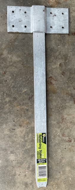 Whites Retaining Stake Flat 450mm Long Heavy Duty 16012 Steel Sleeper ...