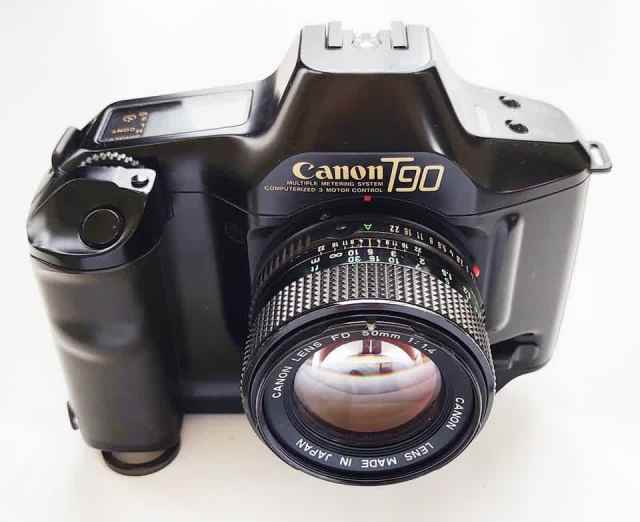 Vintage Canon T90 35mm SLR Camera + Canon FD 50mm/f1.4 Lens Non