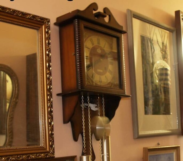 31 day chiming wall clock, other clocks , barometers, silver etc