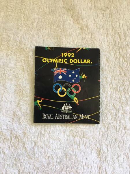 1992 Barcelona Olympic UNC 1 Dollar Coin in unopen in original wallet ...