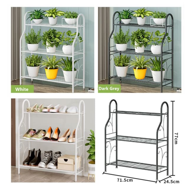 Wowmart Plant Stand Flower Pot Shelf Shoe Rack Bookshelf Utility Shelf Bookcases & Shelves in