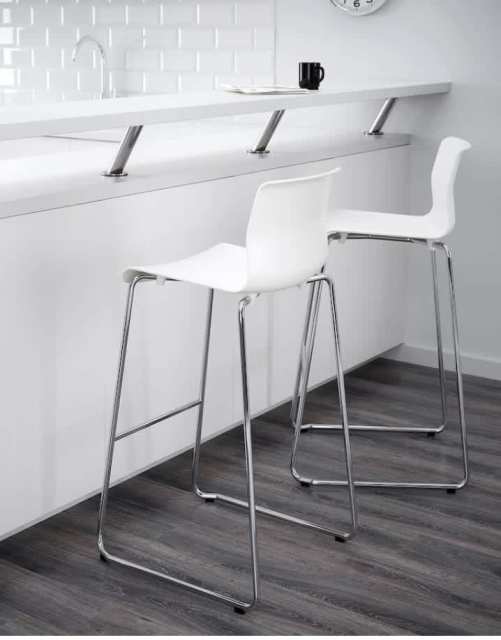Bar Stools IKEA “Glenn” white x 2 Stools & Bar stools in Barden