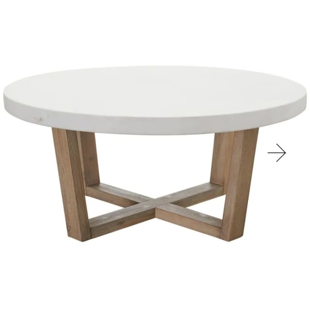 NOVA ROUND COFFEE TABLE MARBLE TOP TIMBER BASE MARBLE TOP TIMBER BASE