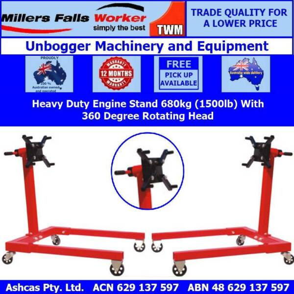 Mechanic Engine Stand 680kg Heavy Duty Industrial Workshop Garage 