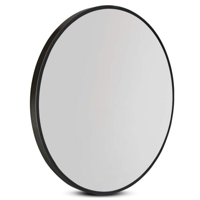 Wall Mirror Makeup 90cm Home Decor Framed Mirrors Bathroom Round Black