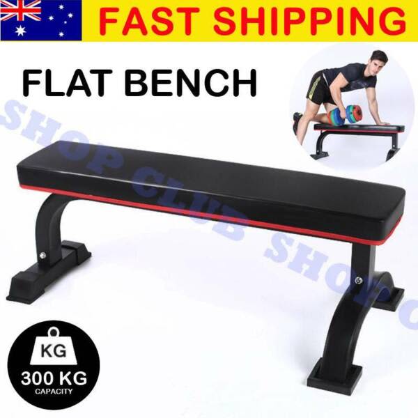 UPGRADED Flat Bench Weight Press Gym Home Strength Training Exercise