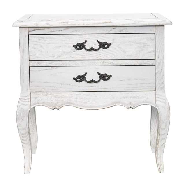 Alice Bedside Table 2 Drawers Storage Side End Tables Bedside