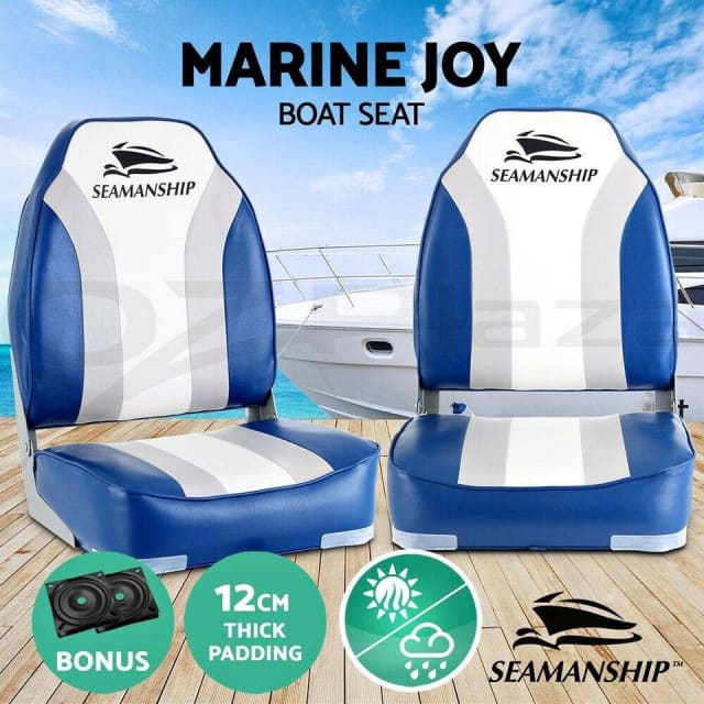 Seamanship 2X Folding Boat Seats Seat Marine Seating Set All Weather