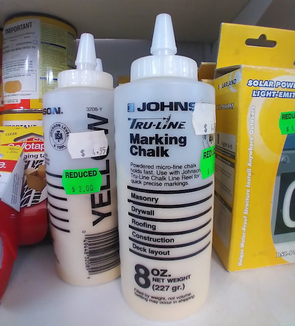 Johnson TruLine Marking Chalk 8oz 227g Construction layout chalkline