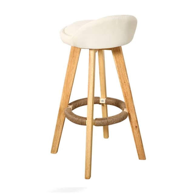 4x Levede Fabric Swivel Bar Stool Kitchen Stool Dining Chair Bars