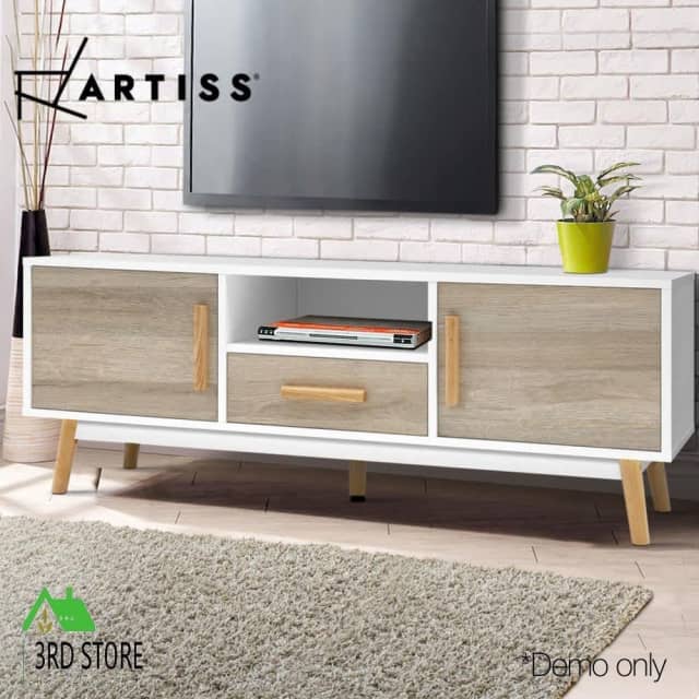 Artiss TV Entertainment Unit Stand Storage Drawer White Wooden