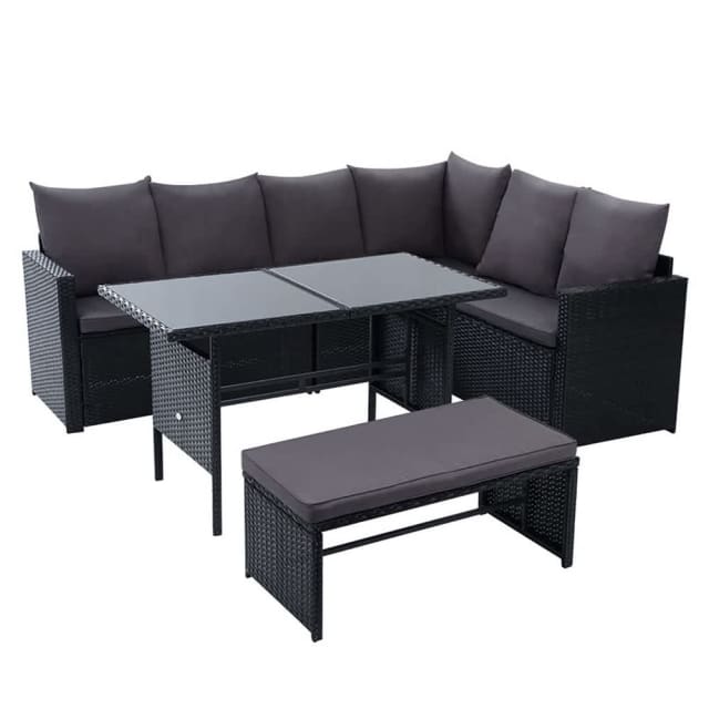 Gardeon Outdoor Furniture Dining Setting Sofa Set Lounge Wicker 8 Seat