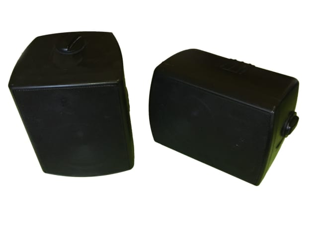 Pair Blue Square Labs Revtek ACT525BL 5 2way Powered Speakers w bkt